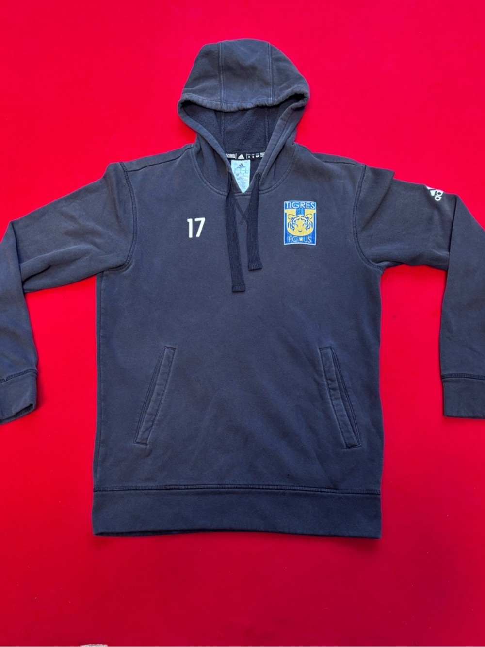 Adidas Tigres UANL Hoodie Mens Small Navy Soccer Pullover
